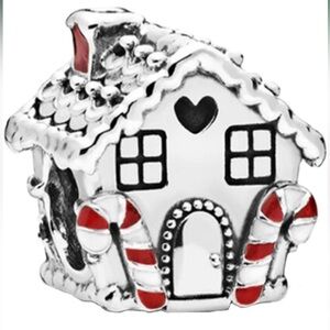 925 Christmas House Bracelet Charm-NEW